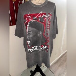 Justice Gray and Red Graphic Tee